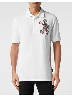 PHILIPP PLEIN PHILIPP PLEIN Polo 9859 Biały Slim Fit