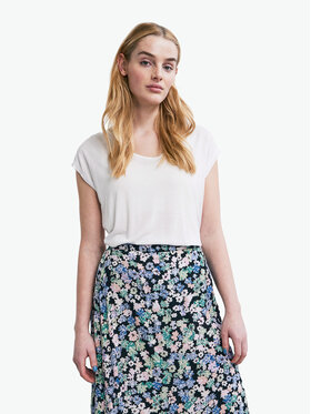 Pieces Pieces T-särk Billo 17078732 Valge Loose Fit