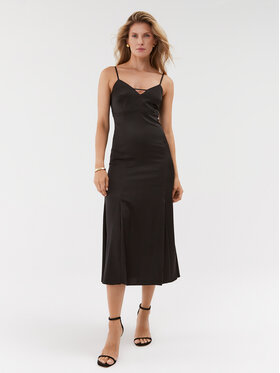 Guess Guess Sukienka koktajlowa W3BK0T WEFC2 Czarny Regular Fit