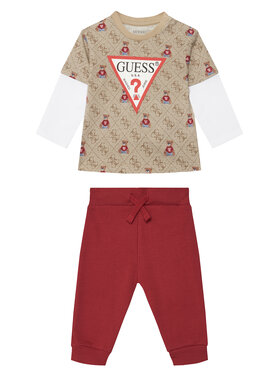 Guess Guess Súprava blúzka a nohavice I5BG17 I3Z14 Červená Regular Fit