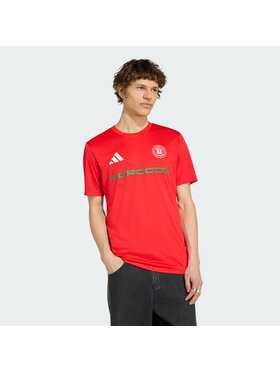 adidas adidas Koszulka techniczna 168855 Czerwony Regular Fit