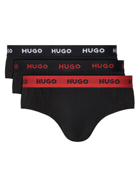 HUGO HUGO Súprava slipov Hipbrief Triple 50532570 Čierna