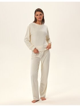 Esotiq Esotiq Piżama 42095 Biały Regular Fit