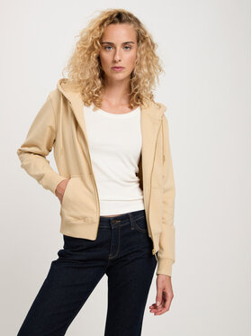 Cross Jeans Cross Jeans Bluza 65424-009 Beżowy Zipped Hoodie Fit