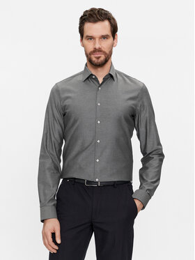 Calvin Klein Calvin Klein Košile Structure K10K112083 Šedá Slim Fit