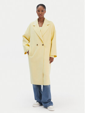 ViCOLO ViCOLO Вовняне пальто TF0003 Жовтий Regular Fit