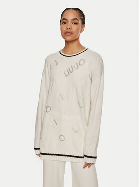 Liu Jo Liu Jo Πουλόβερ TF4173 MS55L C3447 Λευκό Regular Fit