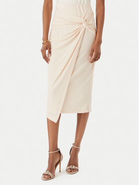 Rinascimento Rinascimento Midi sukně CFC0123489003 Béžová Regular Fit