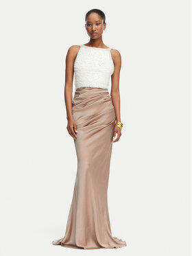 Elisabetta Franchi Elisabetta Franchi Vakarkleita AB-R17-62E2-V800 Gaiši brūna Slim Fit