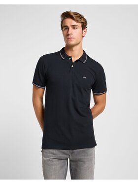 Lee Lee T-Shirt PIQUE POLO Czarny Regular Fit