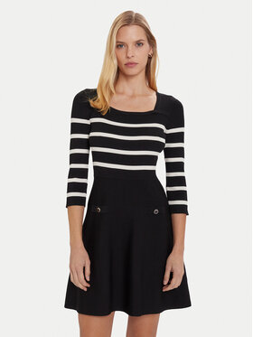 Morgan Morgan Rochie tricotată 252-RMPIA Negru Regular Fit