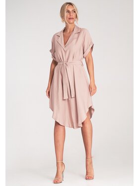 FIGL FIGL Košeľové šaty M1224 Ružová A-Line Fit