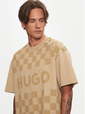 Hugo T-shirt Narliparo 50517942 Bež Loose Fit