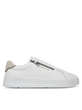 Tommy Hilfiger Tommy Hilfiger Laisvalaikio batai Th Court Zip FM0FM05730 Balta