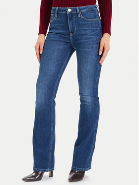Guess Guess Jeans hlače W5BA0L D4U5A Modra Flare Fit