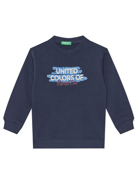 United Colors Of Benetton United Colors Of Benetton Mikina 3J70G10JY Tmavomodrá Regular Fit