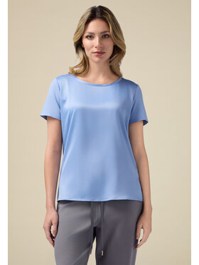 Oltre Oltre T-Shirt G163J203987N004 Turkusowy Regular Fit
