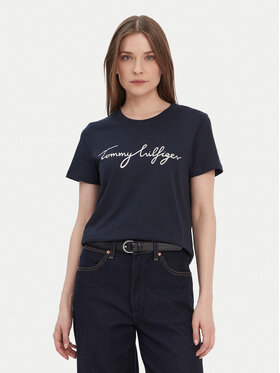 Tommy Hilfiger Tommy Hilfiger T-shirt Heritage Graphic Tee WW0WW24967 Tamnoplava Regular Fit