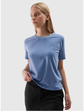 4F 4F T-Shirt 4FWAW24TTSHF1650 Μπλε Regular Fit