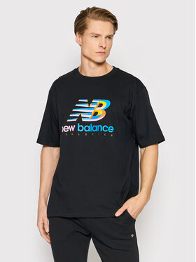 New Balance New Balance Tricou At Amp Logo MT21503 Negru Oversize