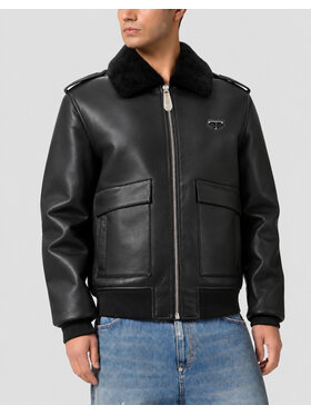 PHILIPP PLEIN PHILIPP PLEIN Vatovaná bunda 28618 Čierna Regular Fit