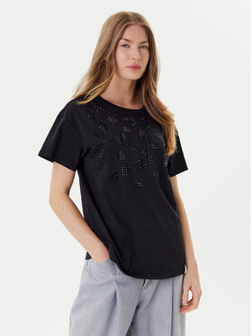 Liu Jo Sport Liu Jo Sport T-Shirt TF5184 JS923 Czarny Relaxed Fit