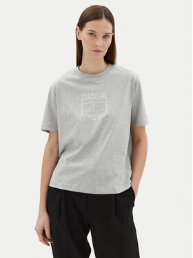 Tommy Hilfiger Tommy Hilfiger Футболка WW0WW45525 Сірий Relaxed Fit