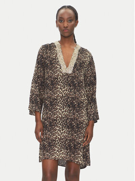 LOLA CASADEMUNT LOLA CASADEMUNT Letní šaty LS2516036 Hnědá Relaxed Fit