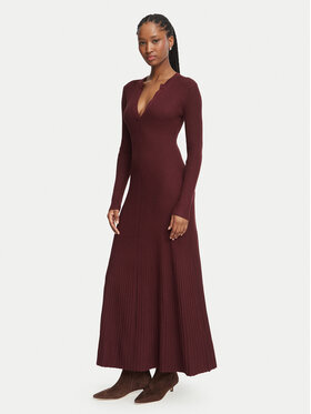 Bardot Bardot Strickkleid Rochie 60002DB Dunkelrot A-Line Fit