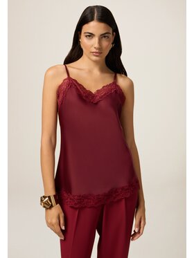 Oltre Oltre Blusa 2293J700744N036 Bordeaux Slim Fit