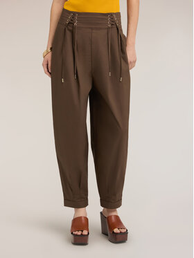 Motivi Motivi Spodnie materiałowe P02DQ004639N035 Brązowy Baggy Fit