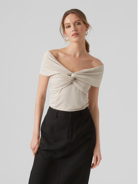 Vero Moda Vero Moda Bluză 10296078 Écru Regular Fit