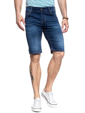 Mustang Mustang Szorty jeansowe CHICAGO SHORT Niebieski Slim Fit