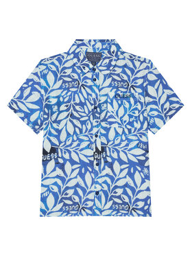 Guess Guess Košeľa L6GH01 WFBT0 Modrá Relaxed Fit