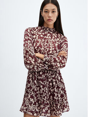 Mango Mango Každodenní šaty Berry 57037729 Bordó Regular Fit