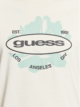 Guess T-shirt Logo M3GI61 K9RM1 Écru Slim Fit