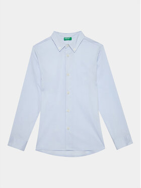 United Colors Of Benetton United Colors Of Benetton Košulja 5AWRCQ01M Svijetloplava Regular Fit