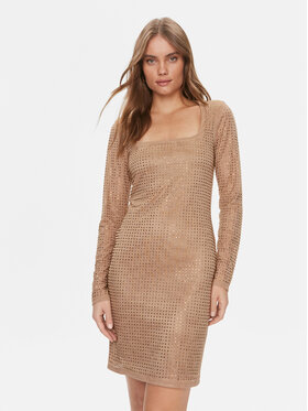 Guess Guess Повсякденна сукня Emili W4RK46 KBZX0 Бежевий Slim Fit