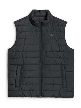 4F 4F Kamizelka MIDSHOP TEXTILE Czarny Regular Fit