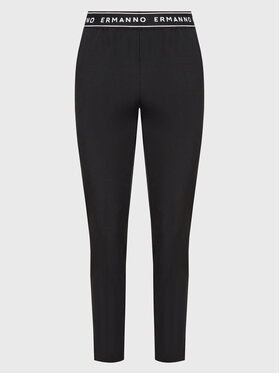 Ermanno Firenze Ermanno Firenze Hlače iz tkanine D42EP042E47 Črna Regular Fit