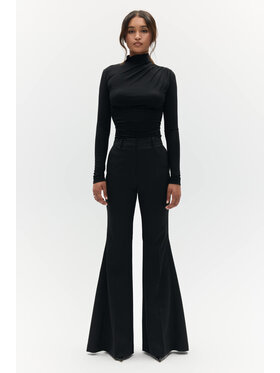 BENU BENU Blusa Drapowana Nero Slim Fit