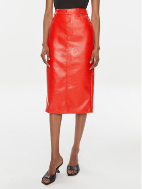 ROTATE ROTATE Gonna in similpelle 1122941292 Rosso Regular Fit
