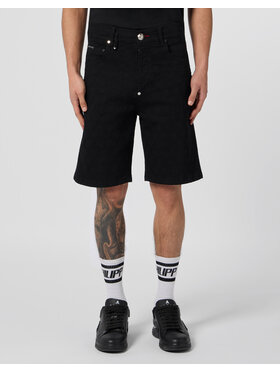 PHILIPP PLEIN PHILIPP PLEIN Pantaloncini di jeans 30593 Nero Loose Fit