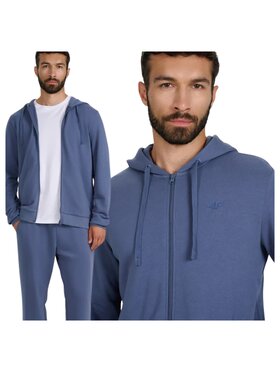 4F 4F Mikina 4FWMM00TSWSM1768-32S Modrá Regular Fit