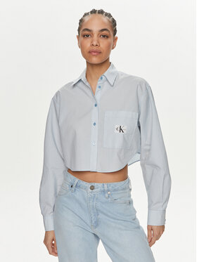 Calvin Klein Jeans Calvin Klein Jeans Cămașă J20J222614 Albastru Cropped Fit