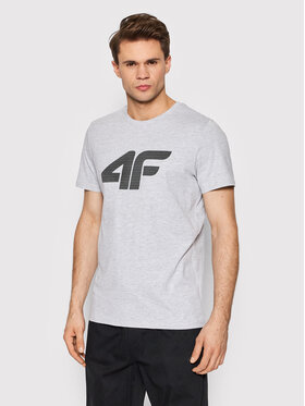 4F 4F Marškinėliai H4L22-TSM353 Pilka Regular Fit