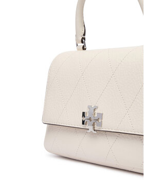 Tory Burch Tory Burch Táska Charlie Quilted Mini Top Handle Chain Wallet 186032 Krém