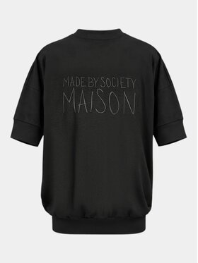 MADE BY SOCIETY MADE BY SOCIETY T-Shirt Le Trait - T18017 Czarny Basic Fit