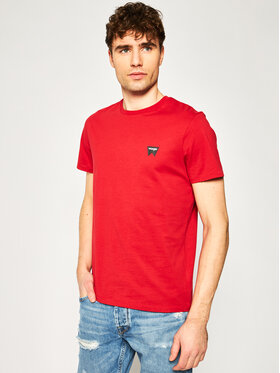 Wrangler Wrangler T-Shirt Sign Off Tee W7C07D3UU 112131608 Czerwony Regular Fit