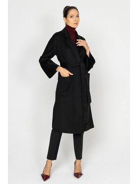 Deni Cler Milano Deni Cler Milano Płaszcz T-DC-8062-D5-90-90-1 Czarny Regular Fit